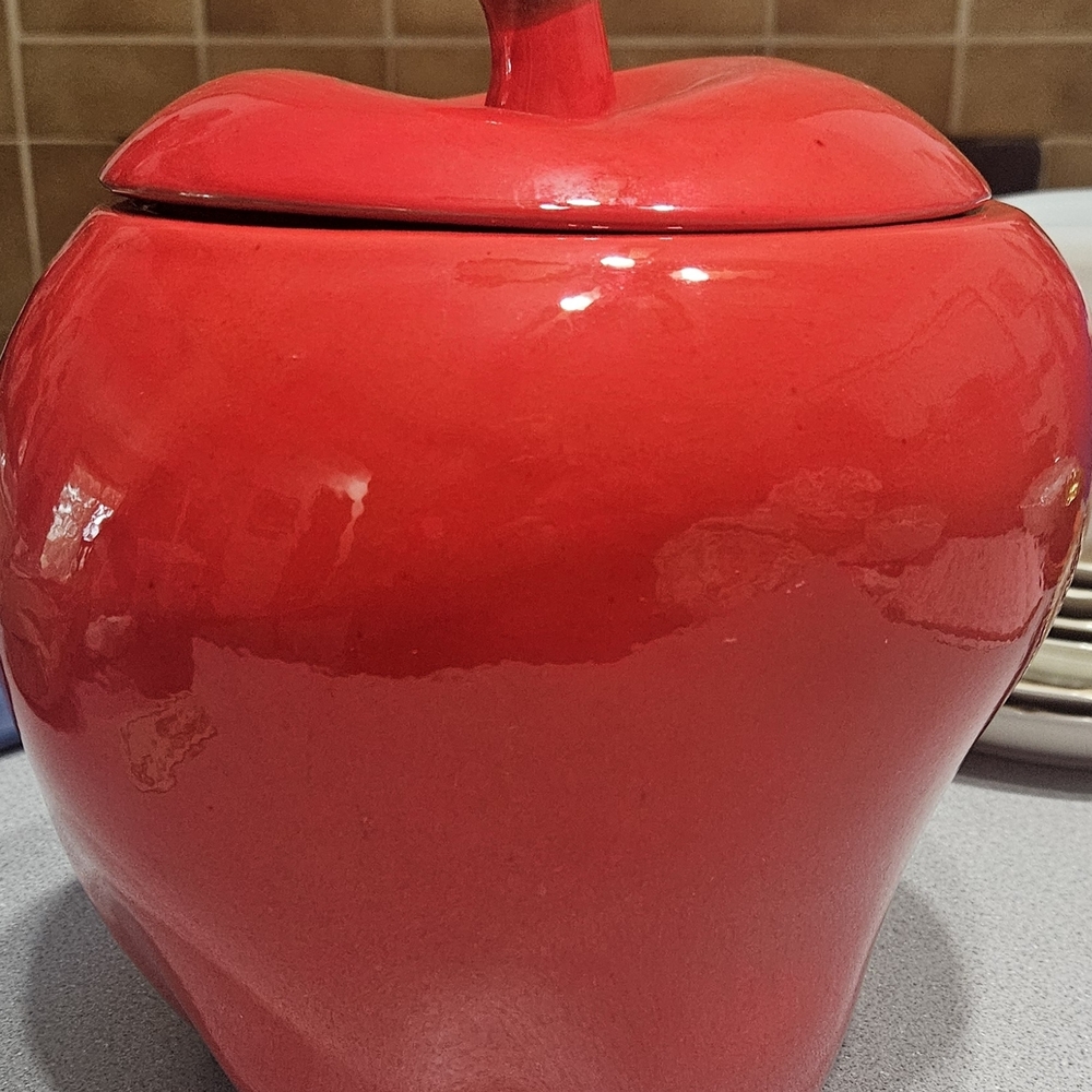 Vintage 1950's Apple Cookie Jar